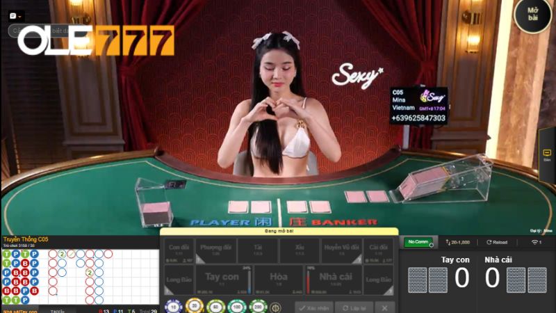 Bàn cược baccarat sang trọng và ấn tượng