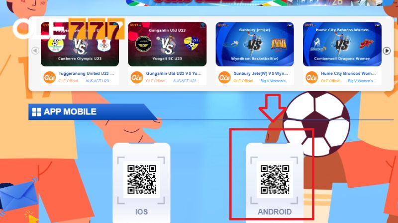 Người chơi quét mã QR tương thích với hệ điều hành Android